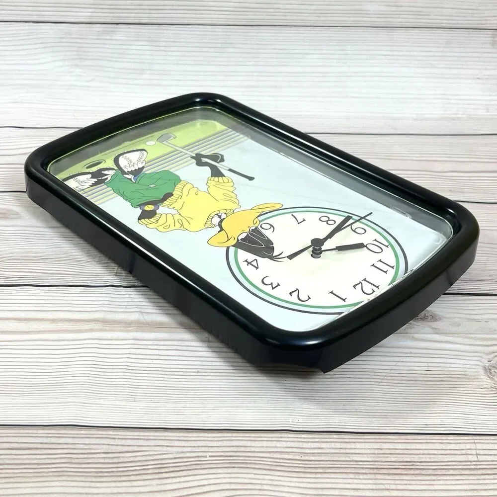 Westclox Daffy Duck Golfer Wall Clock 1994 Warner Bros Looney Tunes USA - WORKS
